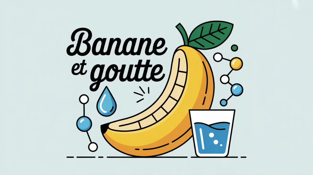 illustration vectorielle banane et crise de goutte