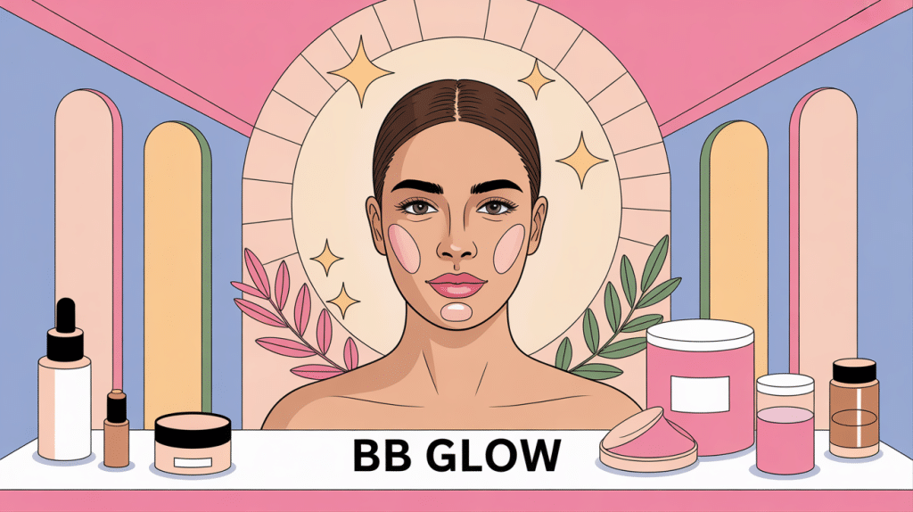 bb glow avis dermatologue peau uniforme illustration