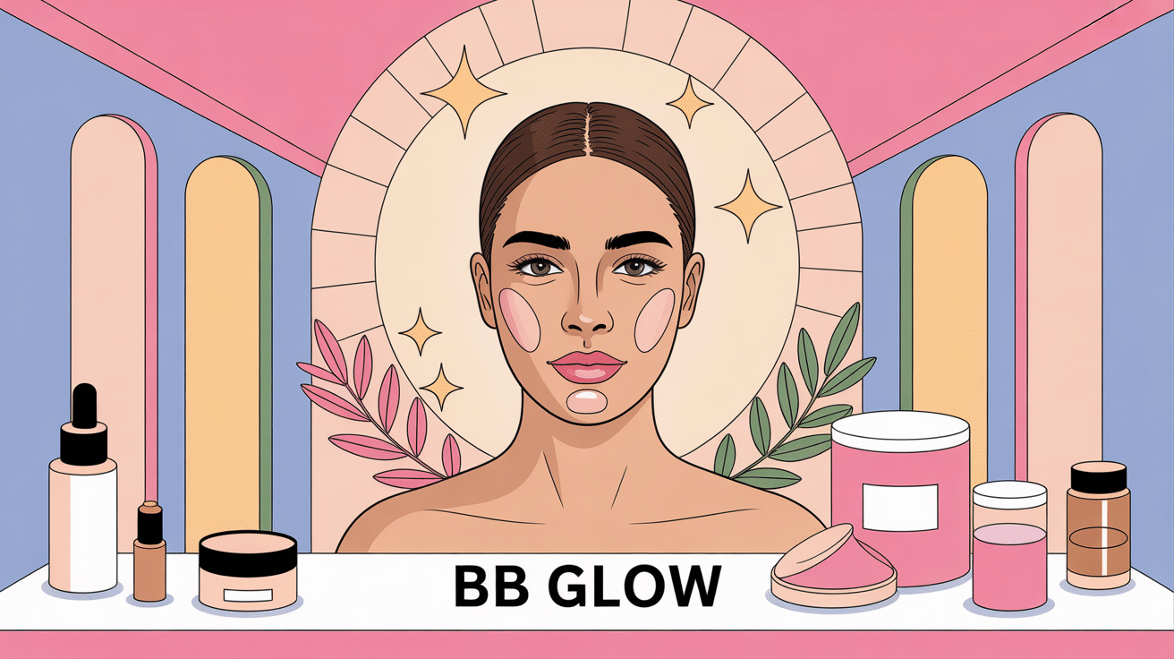 bb glow avis dermatologue peau uniforme illustration
