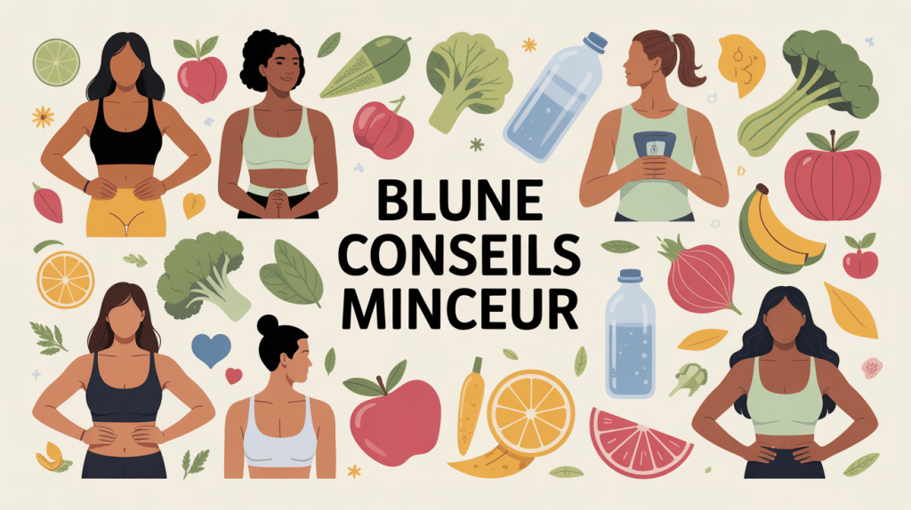 illustration blune conseils minceur bien-être routines saines