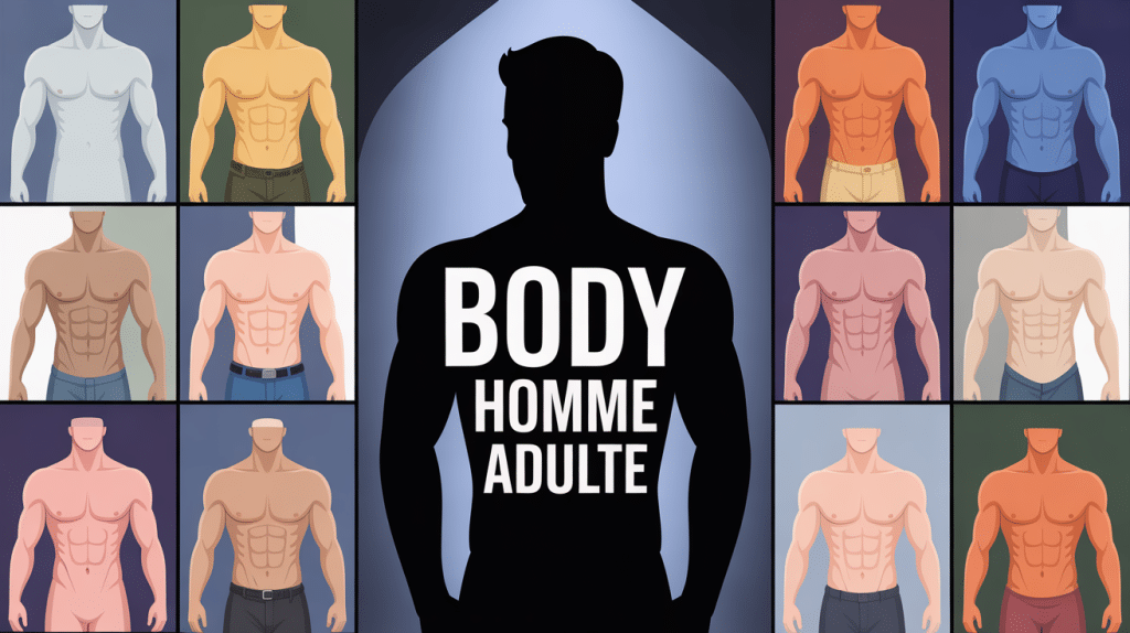 illustration body homme adulte stylisé