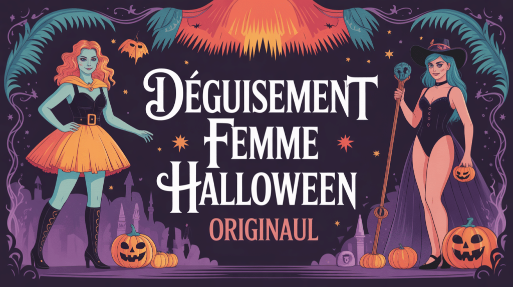 illustration centrale deguisement femme halloween original