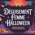 illustration centrale deguisement femme halloween original