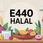 illustration e440 halal sur produits alimentaires