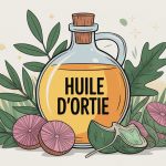 huile d ortie illustration bienfaits sur cheveux et peau