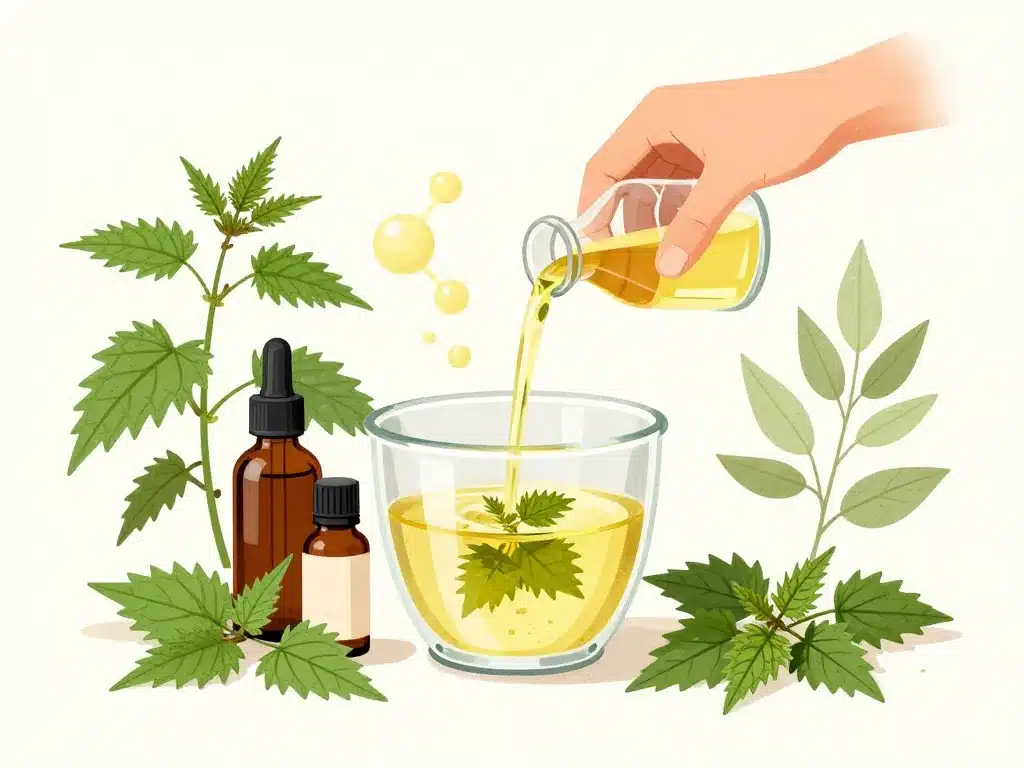 huile d ortie processus fabrication composition