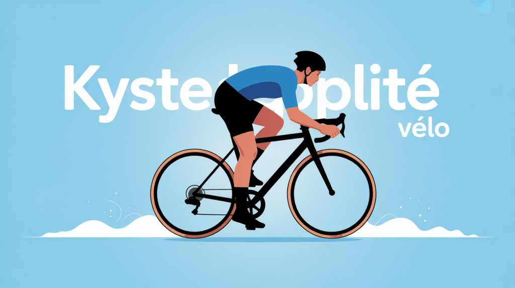 illustration kyste poplité et velo genou cycliste