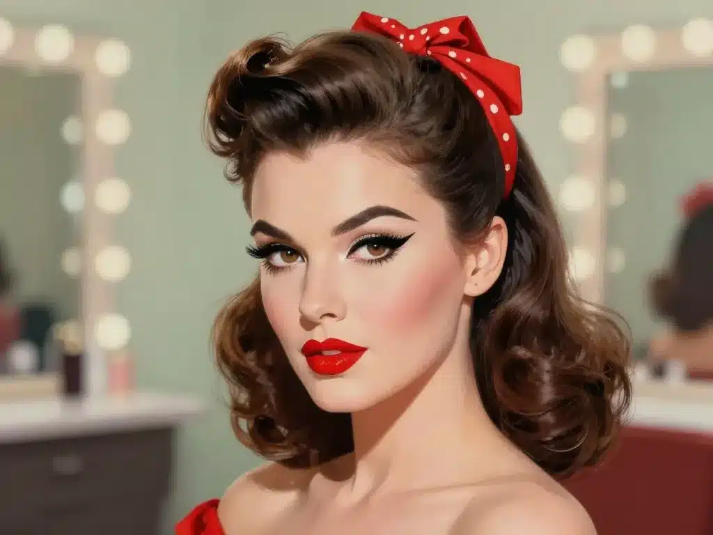 look année 50 rockabilly femme maquillage rétro coiffure
