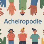 Maladie génétique acheiropodie silhouettes enfants adultes inclusives