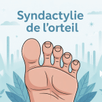 syndactylie orteil pansement pied illustration vectorielle