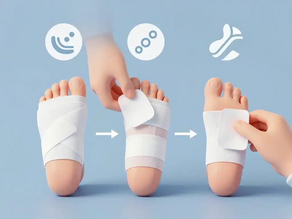 syndactylie orteil pansement soins schéma