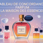 tableau de concordance parfum la maison des essences illustration élégante