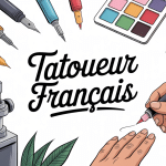 illustration métier tatoueur français salon hygiène