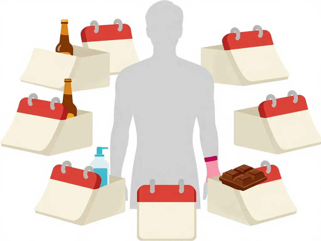 calendrier de l'après 2024 homme illustration thèmes accessoires