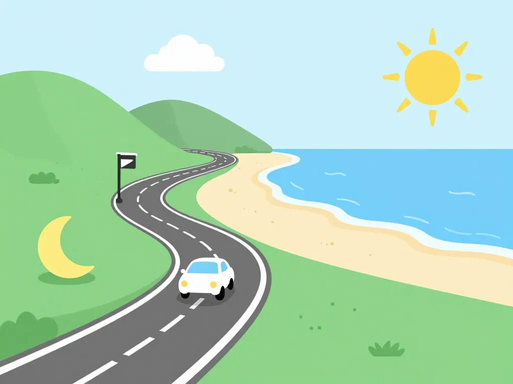 infographie accès parking plage de portigliolo - arinella di portigliolu