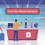 Acheter carte SIM Albanie aéroport dès l'arrivée illustration