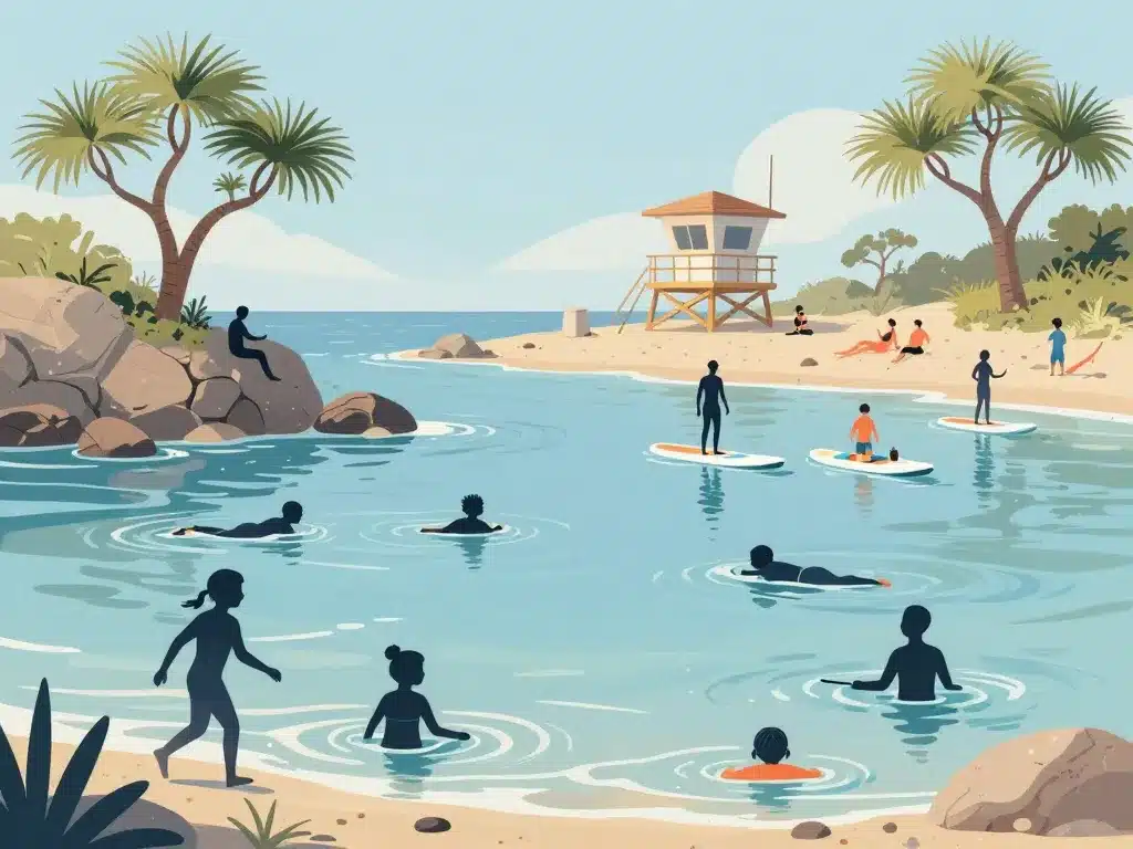 famille activités sécurité plage du santana