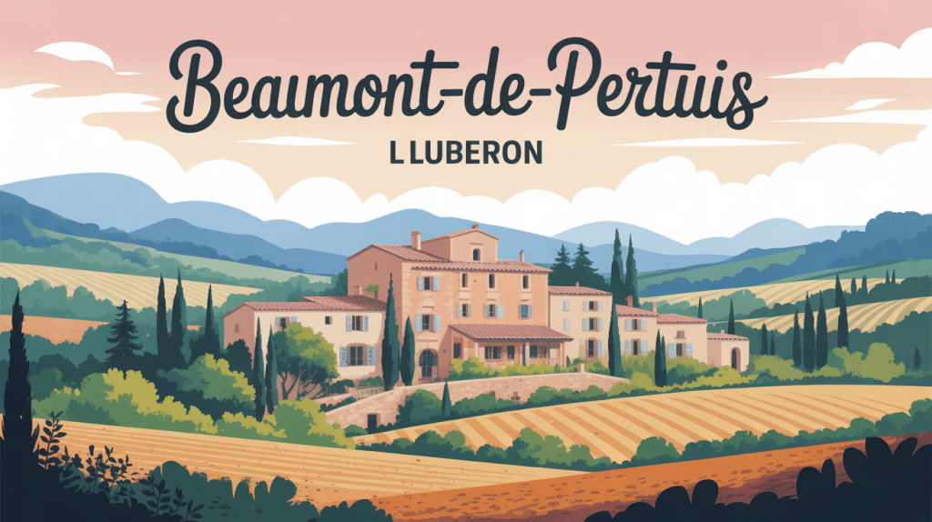 illustration beaumont de pertuis village luberon