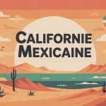 californie mexicaine illustration vectorielle désert et océan