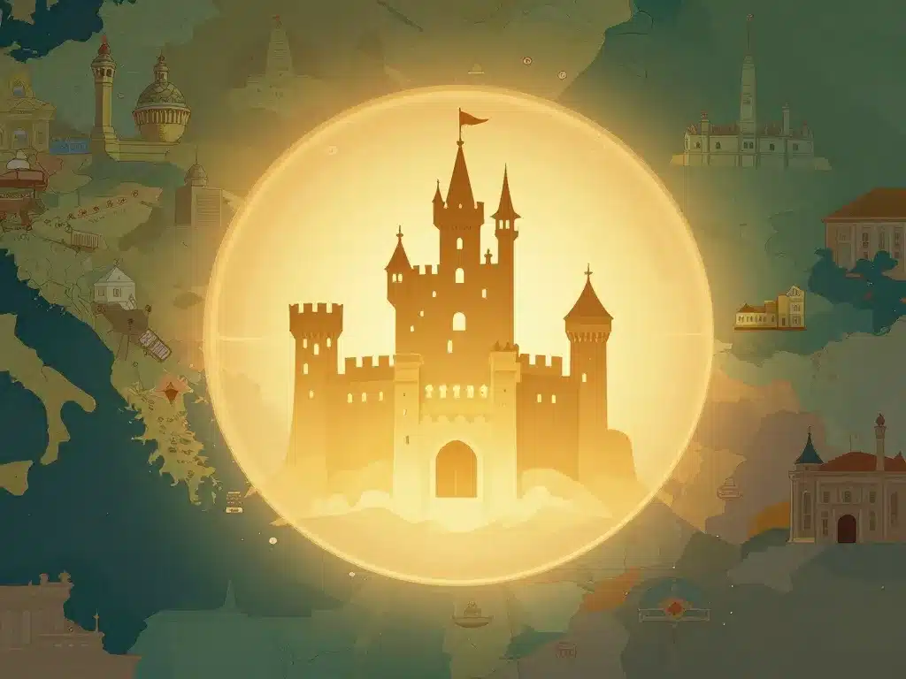 silhouette symbolique du chateau de bayon carte historique