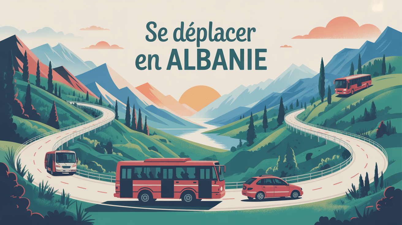 comment se deplacer en albanie illustration transport
