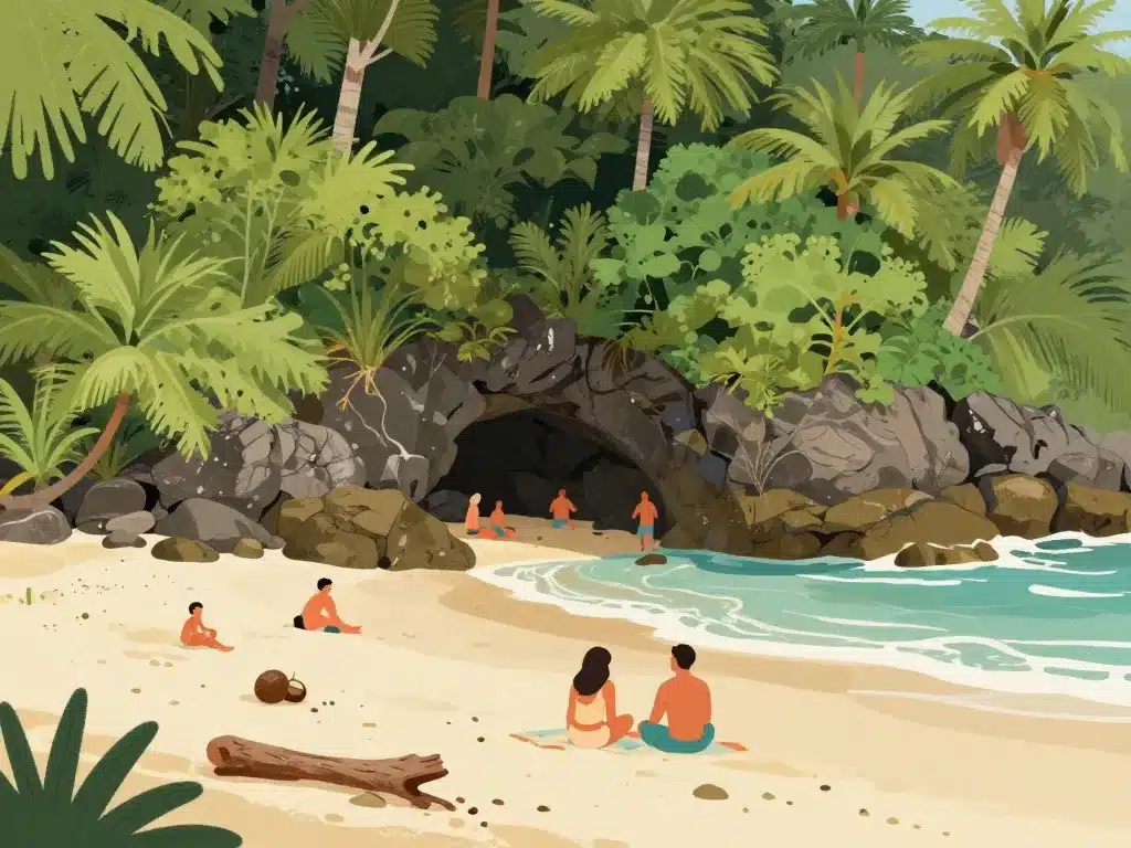 ambiance plage de Petite Anse crique intimiste