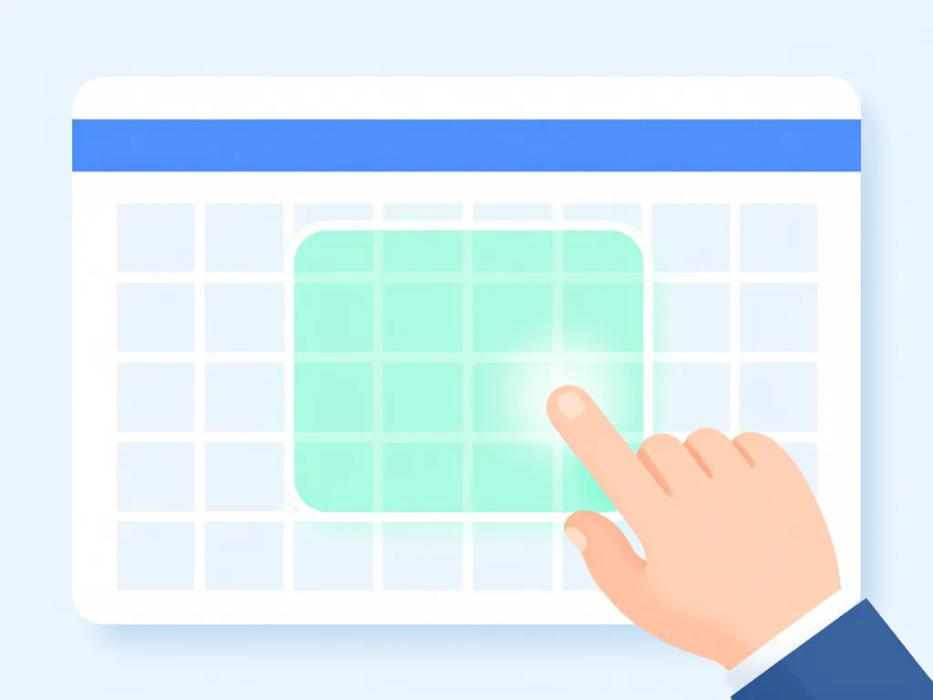 Configurer plage de la vignette Excel schéma étape