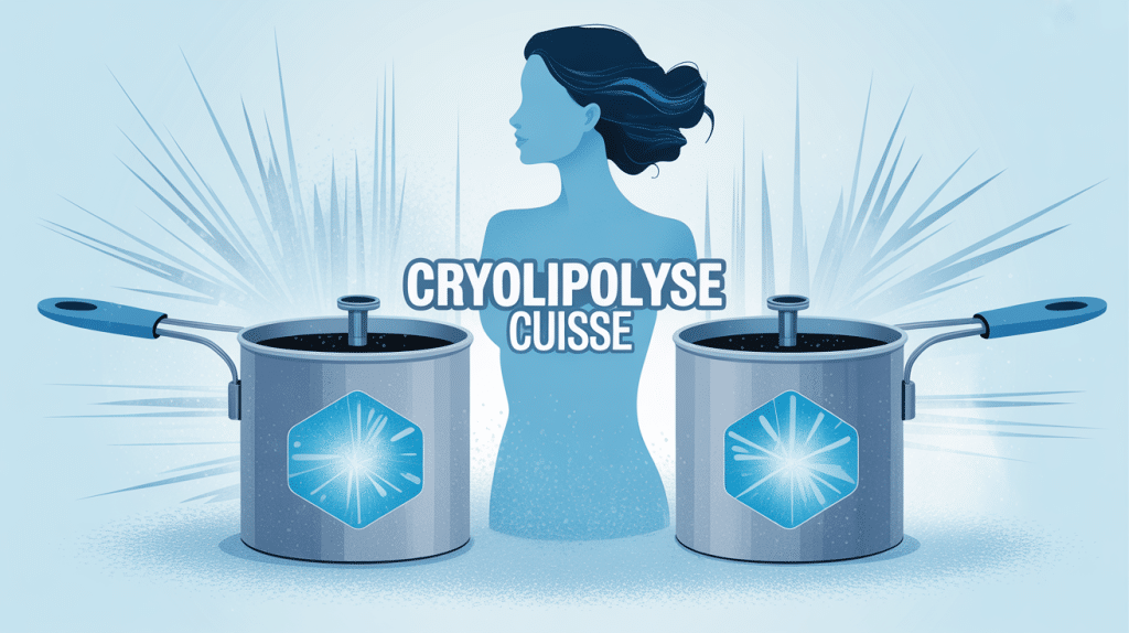 illustration centrale cryolipolyse cuisse silhouette féminine