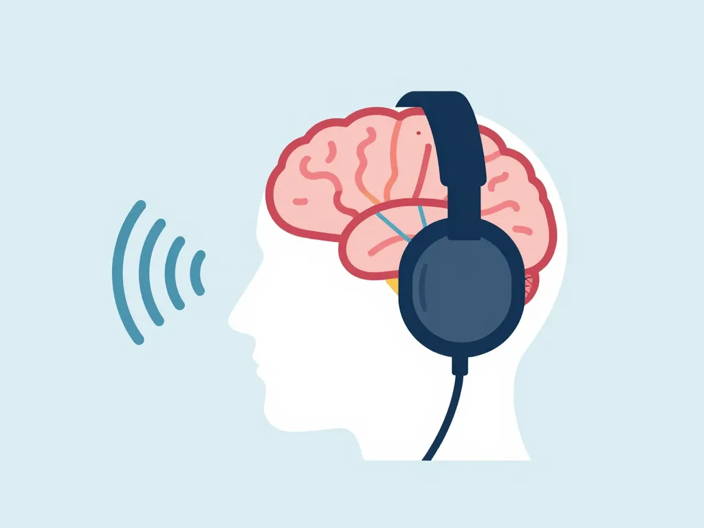 Effets des écouteurs sur le cerveau schéma interaction