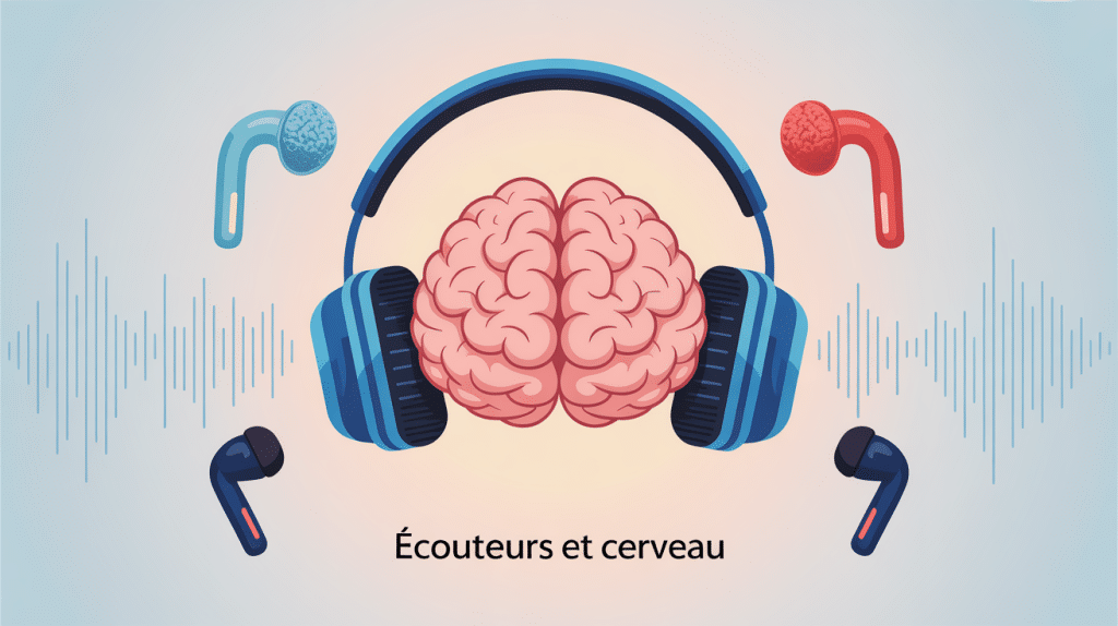 Effets des écouteurs sur le cerveau visuel principal