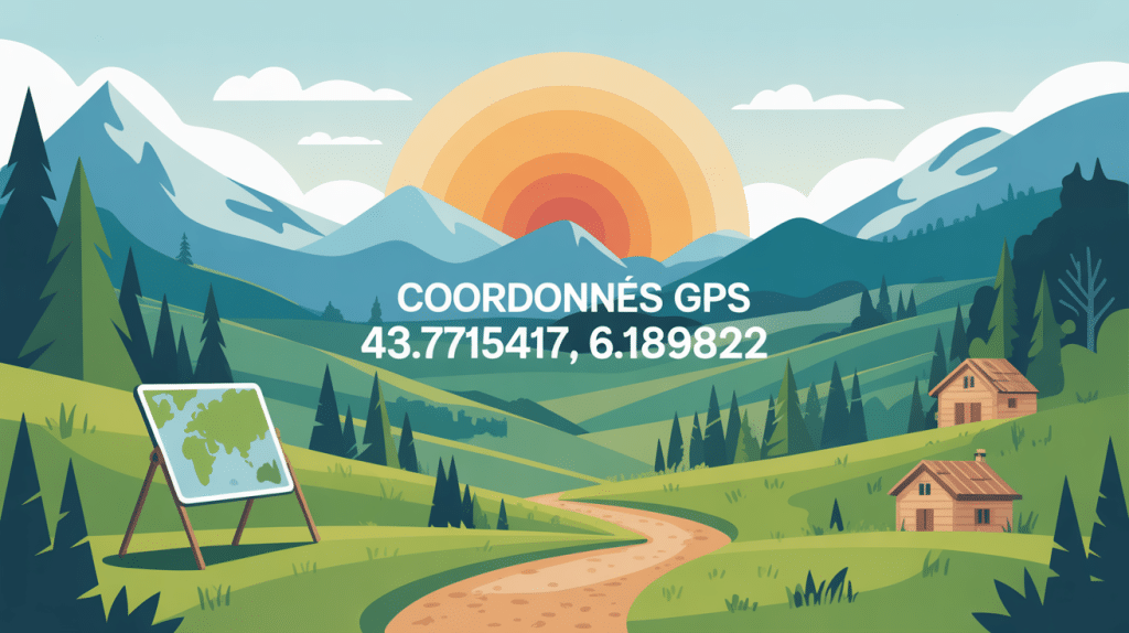 illustration coordonnées latitude 43.7715417 longitude 6.18982619999997 Provence