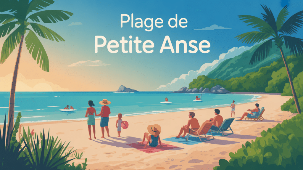 vue calme plage de Petite Anse ambiance tropicale
