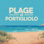illustration plage de portigliolo - arinella di portigliolu maquis sable or turquoise