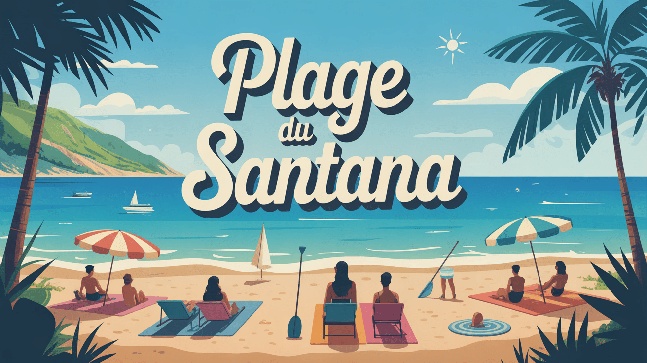 illustration estivale de la plage du santana