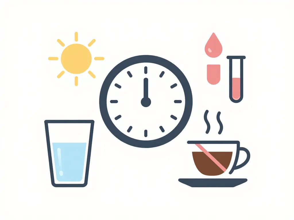 diagramme concept prise de sang a jeun cafe sans sucre