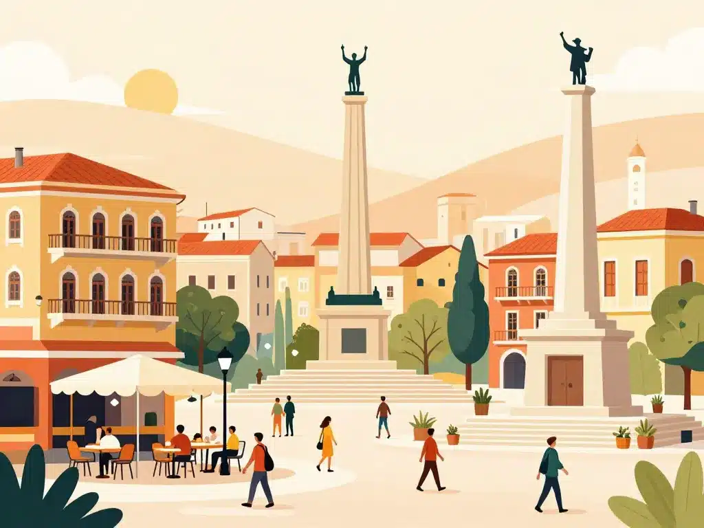 Centre de Vlore Albanie monuments et vie locale