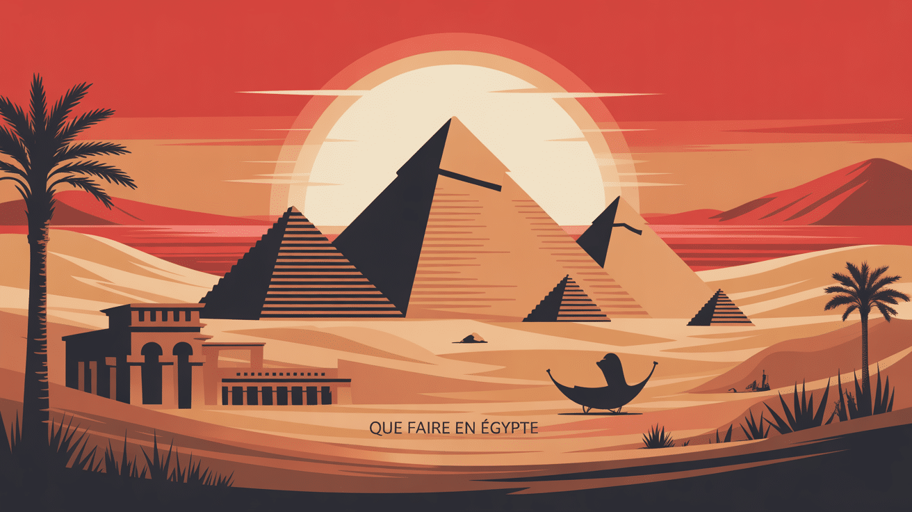 Que faire en Égypte illustration symbolique panoramique