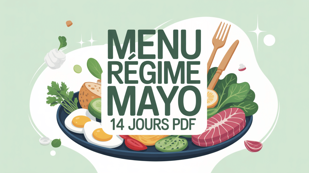 regime mayo menu 14 jours pdf visuel assiette œufs légumes plan minceur