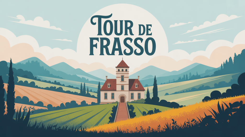 Illustration centrale tour de Frasso ambiance rurale