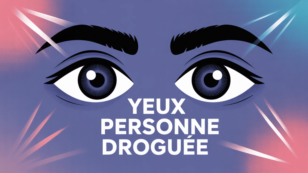 yeux d'une personne droguée signe à repérer illustration