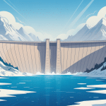 illustration du barrage de la grande dixence dans les alpes
