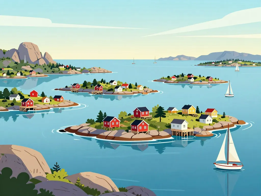 vue bohuslän villages îles mer