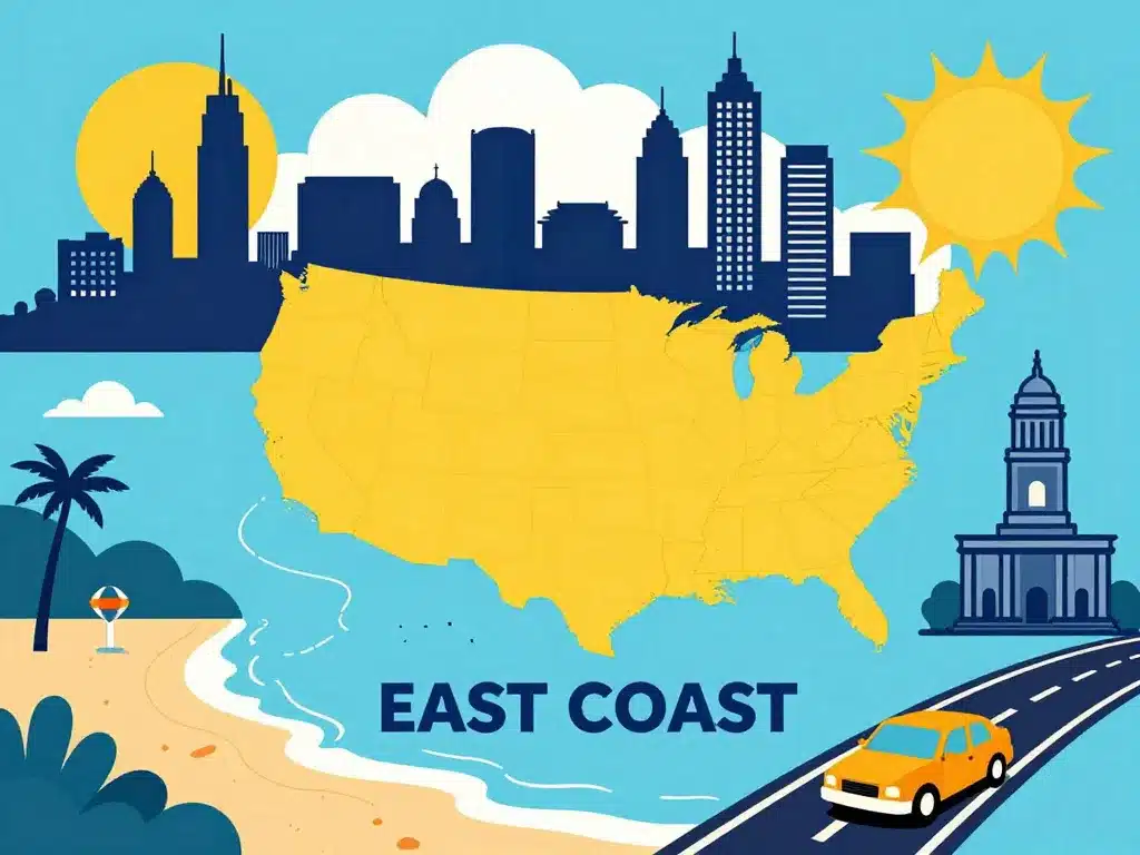 collage iconique destinations incontournables cote est usa