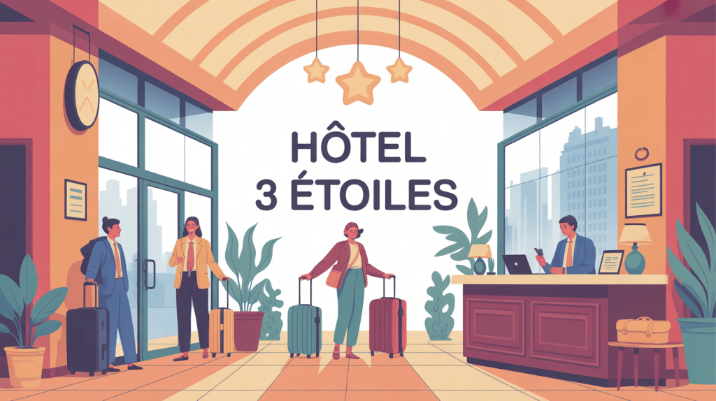 hotel 3etoile illustration sejour voyageurs hall