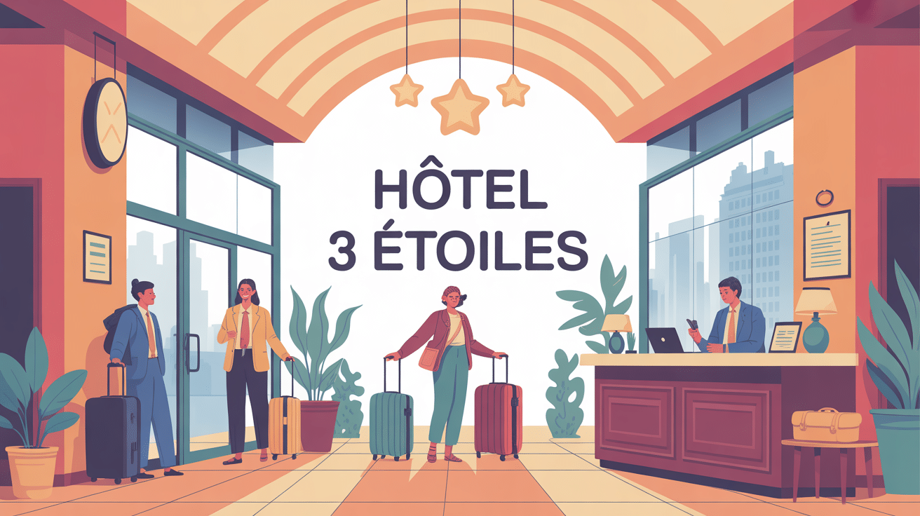 hotel 3etoile illustration sejour voyageurs hall