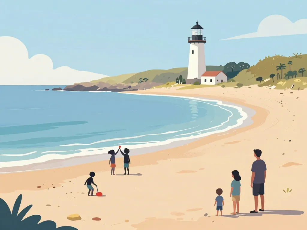 enfants et familles plage du Vieux Phare zones baignade sécurisées