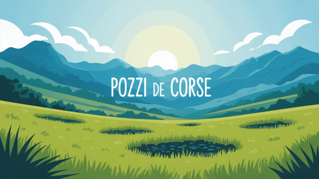Illustration vectorielle pozzi corse montagne