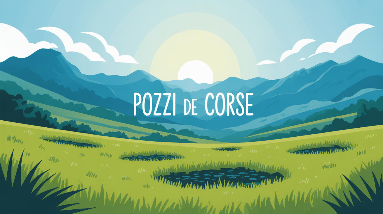 Illustration vectorielle pozzi corse montagne