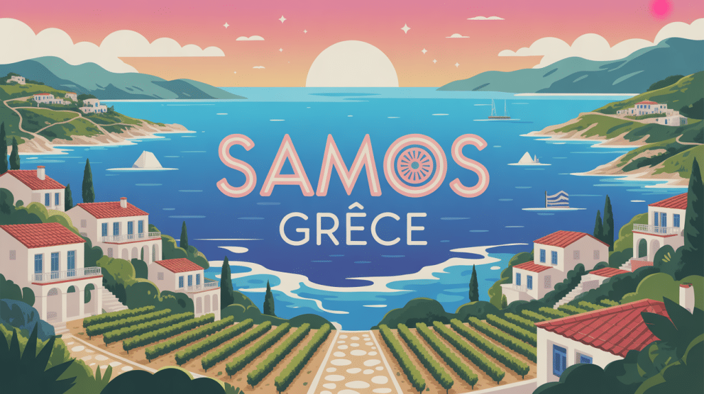 Samos Samos Greece vue globale villages vignobles mer