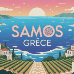 Samos Samos Greece vue globale villages vignobles mer